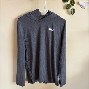 Puma Dark Gray Hooded Long-Sleeve Pullover